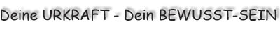 deine urkraft - dein bewusstsein